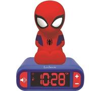 Réveil veilleuse digital LEXIBOOK - Spiderman - 3D lumineux et sonore - Rouge et bleu - Enfant