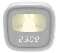 Budzik z nocnym króliczkiem LED Forever Light FNL-06 biały kwadratowy Telforceon