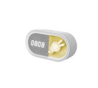 Réveil Veilleuse LED Enfant Partel - Figurine Lapin - Tactile USB-C - Blanc