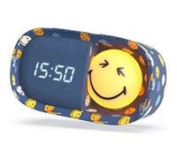Réveil veilleuse Smiley Bleu