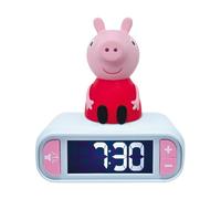 Réveil veilleuse - Réveil Veilleuse Peppa Pig - 6 sonneries - Écran LCD rétroéclairé - Fonction snooze