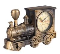 Réveil vintage style train rétro horloge de bureau fantaisie modèle train de chevet figurine steampunk ornement pour enfants adultes chambre table bureau