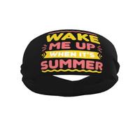 Réveille-Moi Quand Ce Sera L'Été Unisexe Headband Antidérapant Serre Tete Élastique Bandeau De Sport pour Cyclisme Yoga Football Jogging