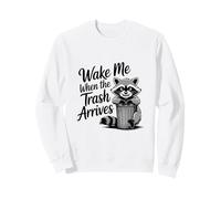 Réveillez-Moi Quand Les déchets arrivent, mème Amusant avec Un Panda Laveur Sweatshirt