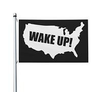 Réveillez-Vous, Amérique Drapeau Décoratif Bannière Avec Œillets Drapeau De Jardin Pour Bar Balcon Extérieur 3X5Ft