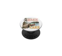 Réveillez-Vous au Bord du lac - Décor d'aventure PopSockets PopGrip Adhésif