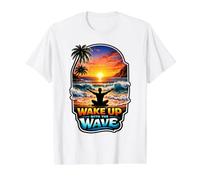 Réveillez-Vous avec la Vague de Lever de Soleil méditant T-Shirt Graphique avec Valeur
