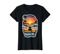 Réveillez-Vous avec la Vague de Lever de Soleil méditant T-Shirt Graphique avec Valeur