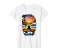 Réveillez-Vous avec la Vague de Lever de Soleil méditant T-Shirt Graphique avec Valeur
