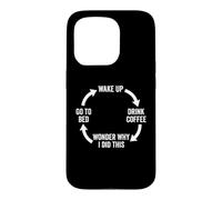 Réveillez-Vous, Buvez Un café, Demandez-Vous Pourquoi J'Ai Fait ça... Café drôle Coque pour iPhone 15 Pro