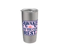 Réveillez-vous pour que vous puissiez vous reposer la routine du café du matin pour les amateurs de caféine Gobelet isotherme en acier inoxydable double paroi