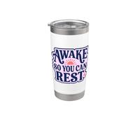 Réveillez-vous pour que vous puissiez vous reposer la routine du café du matin pour les amateurs de caféine Gobelet isotherme en acier inoxydable double paroi