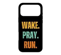 Réveillez-Vous. Priez. Courez. Prière de Course rétro Christian Faith Runner Coque pour iPhone 17 Pro Max