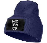 Réveillez-Vous, Priez, Tuez Femme Homme Bonnet À Revers Chaud Bonnet d'hiver Doux Bonnets Tricoté pour Course Hiver Ski