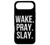 Réveillez-Vous. Priez. Tuez. Jolie Femme chrétienne prière Disant Coque pour iPhone Air