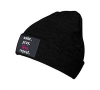 Réveillez-Vous, Priez, Tuez, Répétez Homme Femme Bonnet À Revers Bonnet d'hiver Classique Hiver Chapeaux Chaud Bonnets Tricoté pour Ski Quotidien Patinage