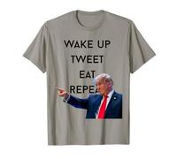 Réveillez-Vous sur Tweet Eat Repeat Donald Trump T-Shirt
