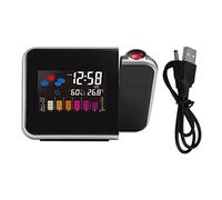 Réveils avec projecteur, horloge à projection numérique, réveil à projection avec LED, avec affichage de la température et de l'humidité, station météo avec prévisions météorologiques, projecteur num