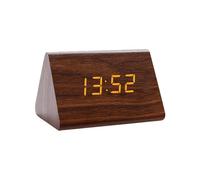 Réveils numériques en Bois pour Chambres à Coucher | Réveil numérique | Réveil numérique électrique, horloges électriques en Bois avec contrôle du Son et 3 réglages d'alarme, Horloge numérique