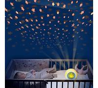 Réveils numériques pour les Enfants, Réveil Veilleuse LED Numerique Lampe, avec Projecteur d'Étoiles Des gamins Dessin animé Chambre Numérique Réveil Chevet Veilleuse La musique Réveillez Bleu