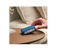 Lexon Réveil Flip Mini – LED rechargeable et tactile, luminosité réglable – Bleu