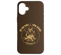 Revelation 3:15 Be on Fire for Jesus Christian Faith Camping Coque pour iPhone 16 Plus