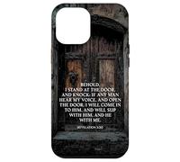Revelation 3:20 I Stand at The Door and Knock - Jesus Quote Coque pour iPhone 12 Pro Max