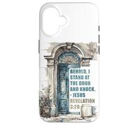 Revelation 3:20 I Stand at The Door and Knock - Jesus Quote Coque pour iPhone 16