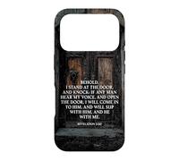 Revelation 3:20 I Stand at The Door and Knock - Jesus Quote Coque pour iPhone 17 Pro