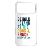 Revelation 3:20 I Stand at The Door and Knock - Jesus Quote Coque pour iPhone 17 Pro Max