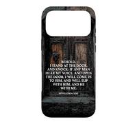 Revelation 3:20 I Stand at The Door and Knock - Jesus Quote Coque pour iPhone 17 Pro Max
