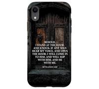 Revelation 3:20 I Stand at The Door and Knock - Jesus Quote Coque pour iPhone XR