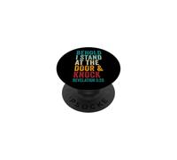 Revelation 3:20 I Stand at The Door and Knock - Jesus Quote PopSockets PopGrip Adhésif