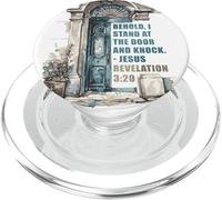 Revelation 3:20 I Stand at The Door and Knock - Jesus Quote PopSockets PopGrip pour MagSafe