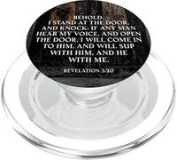 Revelation 3:20 I Stand at The Door and Knock - Jesus Quote PopSockets PopGrip pour MagSafe