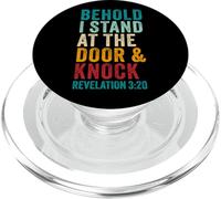 Revelation 3:20 I Stand at The Door and Knock - Jesus Quote PopSockets PopGrip pour MagSafe