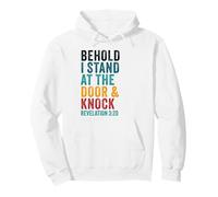 Revelation 3:20 I Stand at The Door and Knock - Jesus Quote Sweat à Capuche