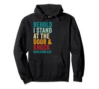 Revelation 3:20 I Stand at The Door and Knock - Jesus Quote Sweat à Capuche