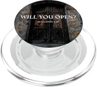 Revelation 3:20 I Stand at The Door and Knock, Will You Open PopSockets PopGrip pour MagSafe