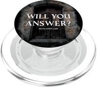 Revelation 3:20 I Stand at The Door & Knock, Will You Answer PopSockets PopGrip pour MagSafe