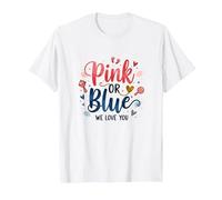 Révélation du Sexe Rose ou Bleu « We Love You Baby Celebration » T-Shirt, Homme, Blanc, 3XL