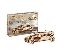Revell 00612 - Tiny Adventures - Hot Rod - Maquette en Bois à l'échelle 1/32 - avec Moteur Pull Back & Go - Longueur 17 cm