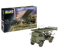 Revell 03338 BM-13-16 on W.O.T. 8 Chassis 1:35 Scale Unbuilt/Unpainted Plastic Model Kit // paints and glue are sold separately]