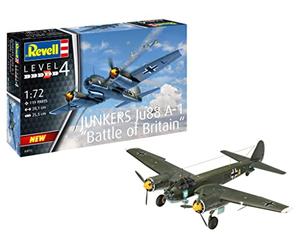 Revell 04972 Maquette d'avion Junkers Ju88 A-1 Bataille d'Angleterre - échelle 1/72 - Niveau 4/5