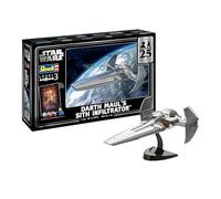 Revell 05638 Coffret cadeau Dark Maul's Sith Infiltrator : EP1 25ème échelle 1:120 Kit maquette en plastique non construit/non peint avec accessoires