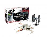 Revell 06054 - Coffret de 2 vaisseaux Star Wars à Construire - X-Wing Fighter + TIE Fighter, échelle 1/57