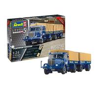 Revell Maquette plastique Büssing 8000 S 13 avec remorque – Édition Platine – 1/24