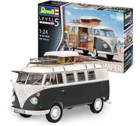 Revell 07674 - maquette de voiture VW T1 Camper à construire, échelle 1/24, Sans Peinture