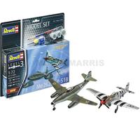 REVELL 63711 1/72 Ensemble De Modèles Set De Combat Me262 & P-51B