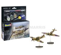REVELL 63771 1/144 Ensemble De Modèle Spitfire Mk.Ia & Hurricane Mk.I